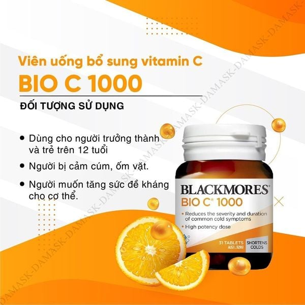 Blackmores Viên Uống Bổ Sung Vitamin C Bio C 1000mg 31 Viên