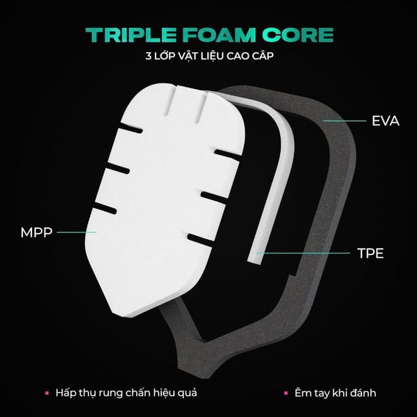 Kamito Vợt Pickleball Alpha-X Màu Xanh Ngọc - Hồng