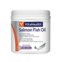 VitaHealth Viên Uống Salmon Fish Oil Bổ Sung Omega 3, Giảm Nguy Cơ Xơ Vữa Động Mạch 100 Viên