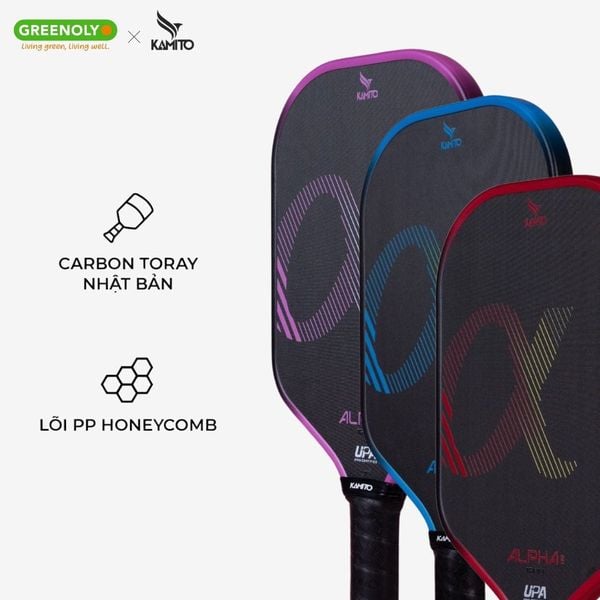 Kamito Vợt Pickleball Alpha 2 16mm Có Kèm Hộp