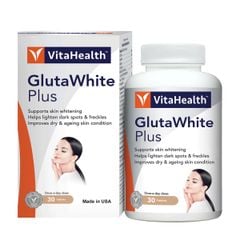 VitaHealth Viên Uống Glutawhite Plus Hỗ Trợ Chống Oxy Hóa, Làm Sáng Da 30 Viên