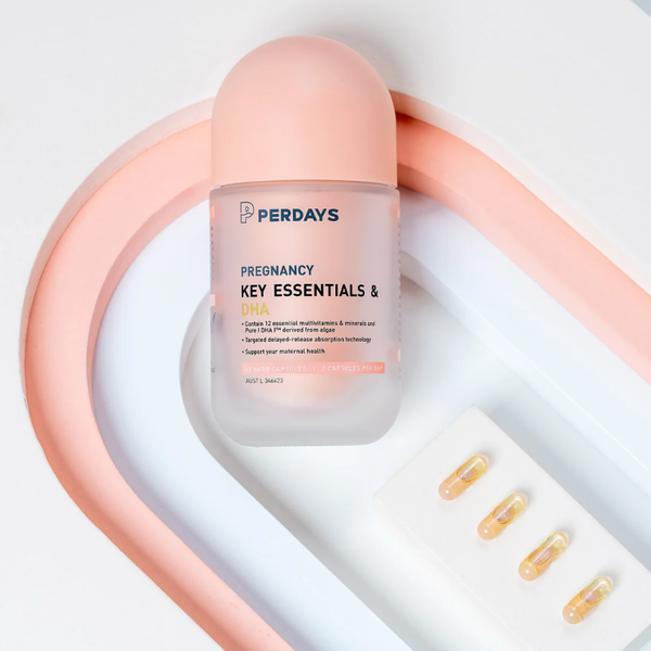 Perdays Viên Uống Pregnancy Key Essentials & DHA Bổ Sung Vitamin Tổng Hợp, Khoáng Chất & DHA Cho Mẹ Bầu 60 Viên