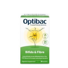 Optibac Men Vi Sinh Bifido & Fibre Hỗ Trợ Giảm Táo Bón, Bổ Sung Chất Xơ 30 Gói