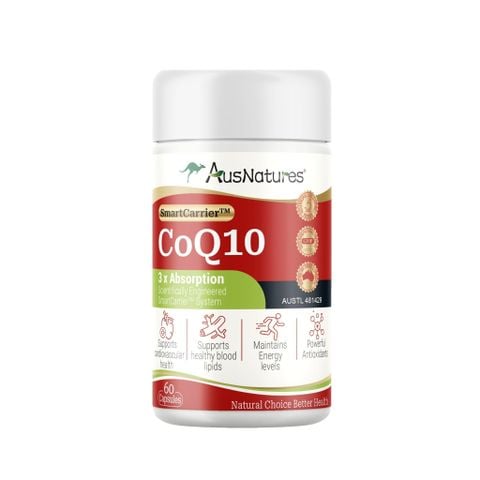 AusNatures Viên Uống CoQ10 Hỗ Trợ Tim Mạch, Chống Oxy Hóa 60 Viên