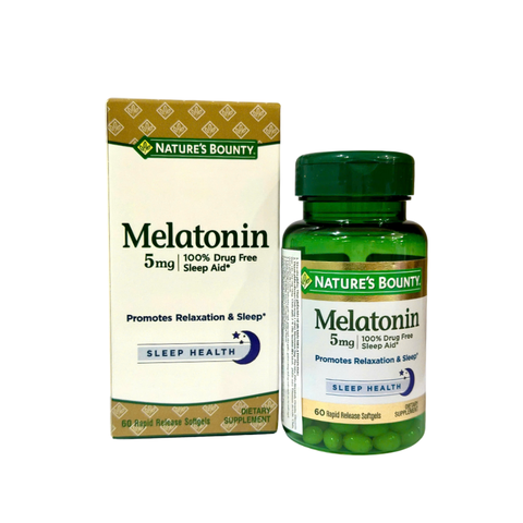 Nature’s Bounty Viên Uống Hỗ Trợ Điều Hòa Giấc Ngủ Melatonin 5mg 60 Viên