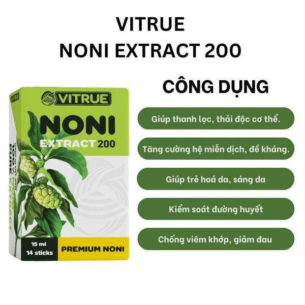 Vitrue Tinh Chất Trái Nhàu Thải Độc Đẹp Da Noni Extract 200 (1 Gói)