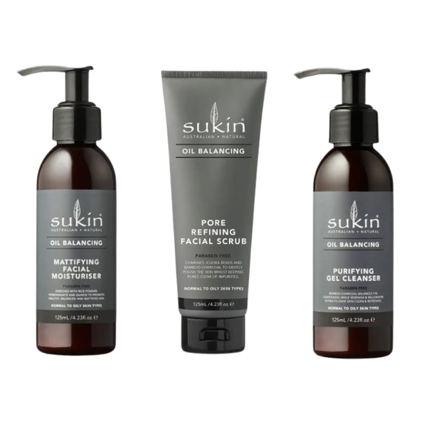 Combo Sukin Chăm Sóc Da Toàn Diện Cho Da Dầu, Da Hỗn Hợp Thiên Dầu