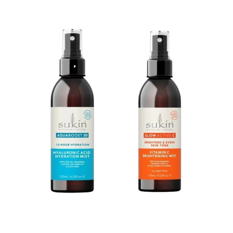 Combo Sukin Xịt Khoáng Đa Năng C & HA Bổ Sung Cấp Ẩm & Nâng Tông