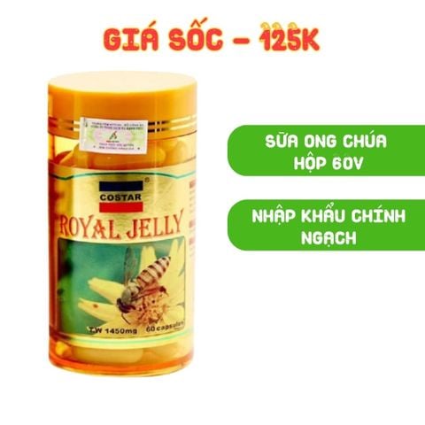 Viên Uống Sữa Ong Chúa Costar Royal Jelly 1450mg 60 Viên