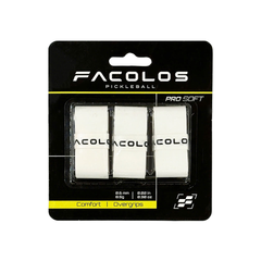 Facolos Cuốn Cán Vợt Pickleball Pro Grips Màu Trắng (Hộp 3 Cái)