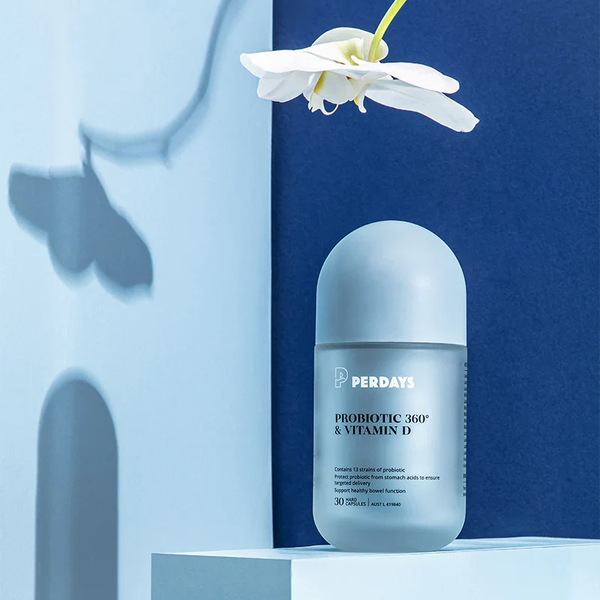 Perdays Viên Uống Probiotic 360 & Vitamin D Men Vi Sinh Hỗ Trợ Cân Bằng Đường Huyết & Tiêu Hóa Cho Mẹ Bầu 60 Viên