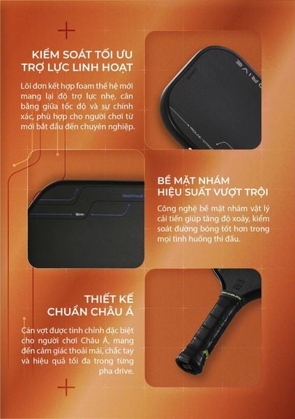 Facolos Vợt Pickleball Drive Swift Lead The Speed 16mm