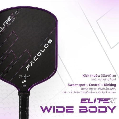 Facolos Vợt Pickleball Elite X Wide Body 16mm