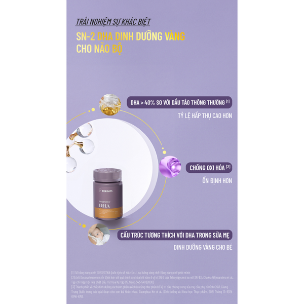 Perdays Viên Uống Pregnancy DHA Hỗ Trợ Phát Triển Trí Não & Thị Lực Thai Nhi 60 Viên