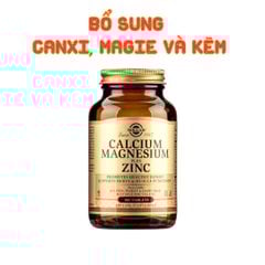 Solgar Viên Uống Calcium Magnesium Plus Zinc Bổ Sung Khoáng Chất Giúp Xương Chắc Khỏe, 100 Viên, Chính Hãng Mỹ