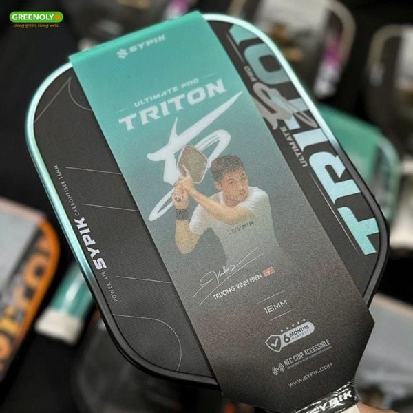 Sypik Vợt Pickleball Triton 5 Pro Ultimate Gen 5 Bản Chữ Ký Trương Vinh Hiển 16mm Màu Xanh Ngọc Chill Mint