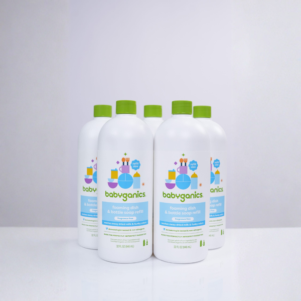 Babyganics Nước Rửa Bình & Đồ dùng An Toàn Cho Bé  Organic Foaming Dish & Bottle Soap Refill Fragrance Free 946ml