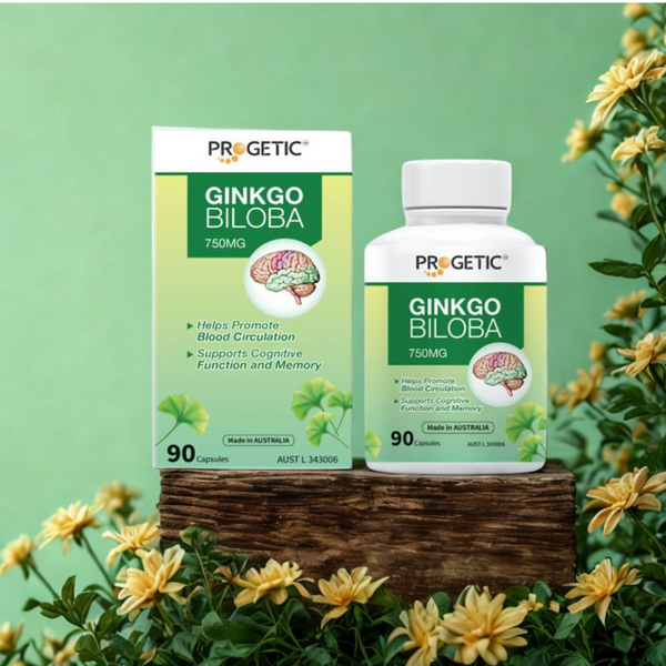 Progetic Viên Uống Ginkgo Biloba Tăng Cường Lưu Thông Máu Não 750mg 90 Viên