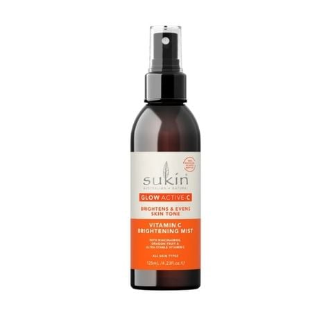 Sukin Xịt Khoáng Dưỡng Sáng Da Glow Vitamin C Brightening Mist 125ml