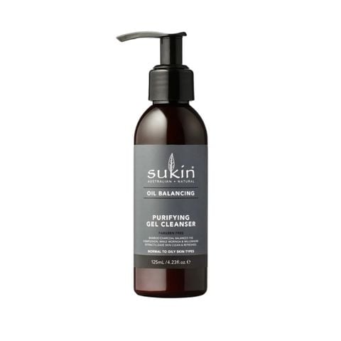 Sukin Sữa Rửa Mặt Cân Bằng Dầu Oil Balancing Purifying Gel Cleanser 125ml