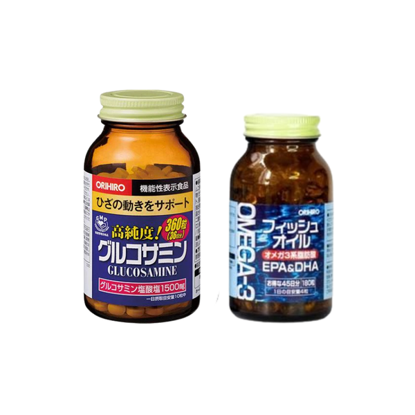 Combo Viên Uống Hỗ Trợ Xương Khớp, Bổ Sung Glucosamine 1500mg 360 Viên & Viên Uống Dầu Cá Bổ Sung Omega 3, EPA & DHA 180 Viên