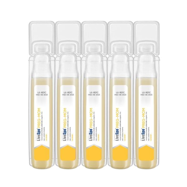 LiveSpo Pregmom Men Vi Sinh Hỗ Trợ Giảm Táo Bón Và Biếng Ăn Hộp 20 Ống