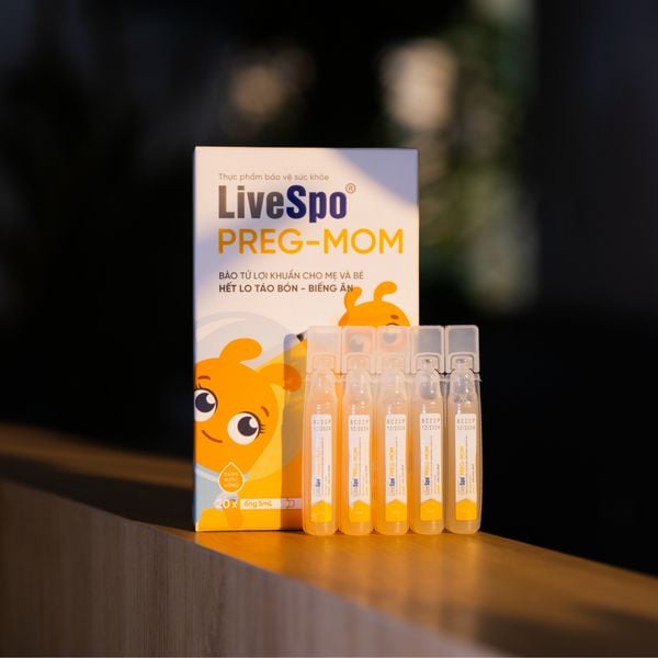 LiveSpo Pregmom Men Vi Sinh Hỗ Trợ Giảm Táo Bón Và Biếng Ăn Hộp 20 Ống