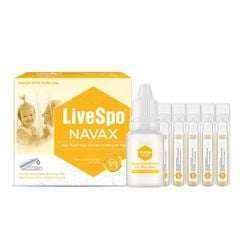 LiveSpo NAVAX Dung Dịch Vệ Sinh Tai, Mũi, Họng Sơ Sinh Và Trẻ Em Chứa Bào Tử Lợi Khuẩn Giúp Giảm Nguy Cơ Viêm Đường Hô Hấp Hộp 5 Ống