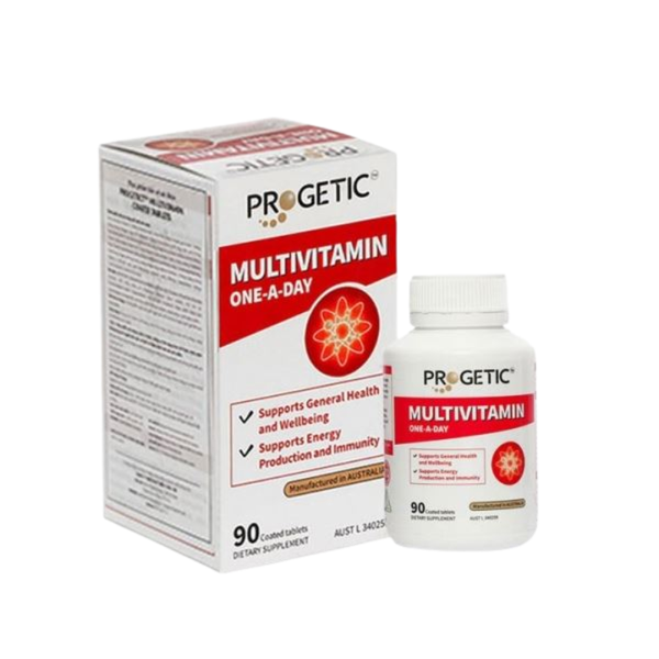 Progetic Viên Uống Multivitamin Coated Hỗ Trợ Chuyển Hóa Năng Lượng Và Miễn Dịch 90 Viên