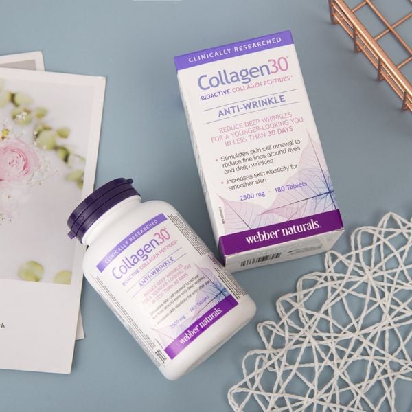 Webber Naturals Viên Uống Collagen 30 Giảm Nhăn Tăng Đàn Hồi Da Hộp 180 viên