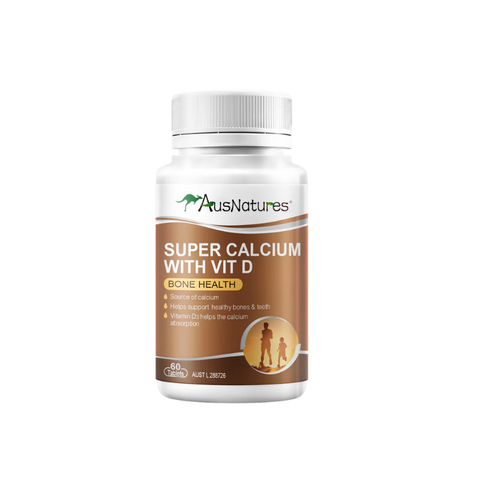 AusNatures Viên Uống Super Calcium With VIT D Bổ Sung Canxi Hữu Cơ Và Vitamin D 60 Viên
