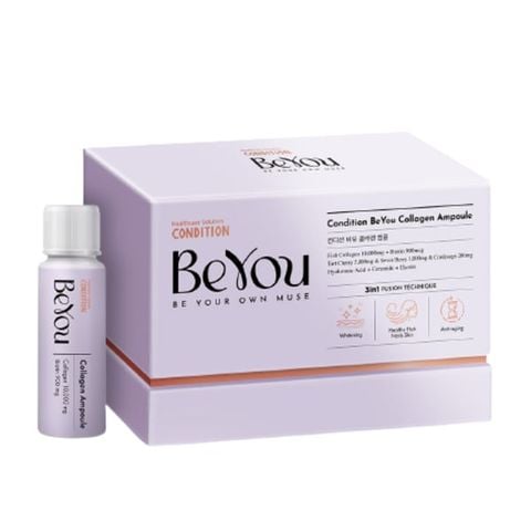 Kolmar Nước Bổ Sung Collagen Condition BeYou Collagen Ampoule 10.000mg Hộp 10 Chai - Quà Tặng