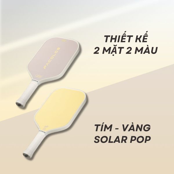 Facolos Vợt Pickleball Sport Series 2025 Màu Tím Vàng Solar Pop