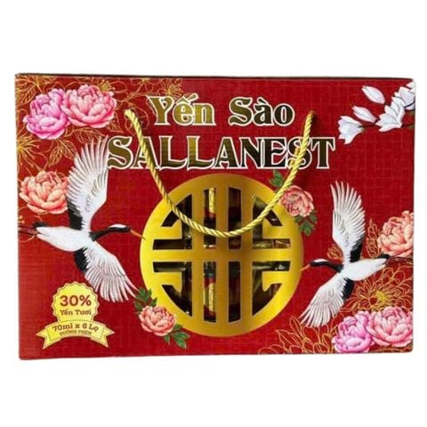 Sallanest Nước Yến Chưng Đường Phèn 30% Tổ Yến Hộp Quà Tết