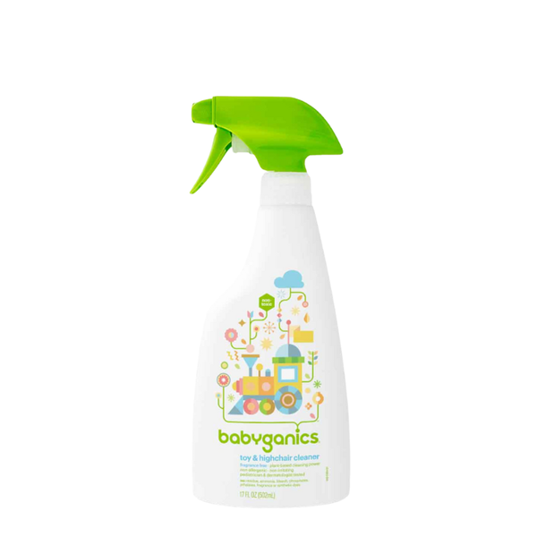 Babyganics Chai Xịt Vệ Sinh Đồ Chơi & Bề Mặt Đa Năng An Toàn Cho Bé Organic Toy & High Chair Cleaner Spray 502ml