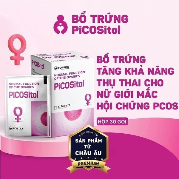 Fortex Bột Uống PiCOSitol Hỗ Trợ Bổ Trứng Chuyên Sâu Cho Phụ Nữ Mắc PCOS