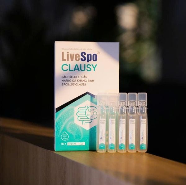 LiveSpo Clausy Dung Dịch Bổ Sung Lợi Khuẩn, Cân Bằng Hệ Vi Sinh Đường Ruột Hộp 10 Ống