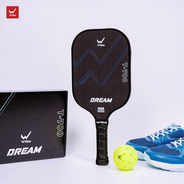 Wika Vợt Pickleball Wika Dream 14mm Màu Đen Xanh Dương Có Kèm Hộp