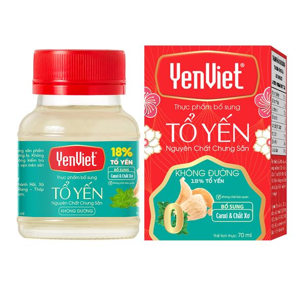 Yến Việt Tổ Yến Nguyên Chất Chưng Sẵn Không Đường 70ml