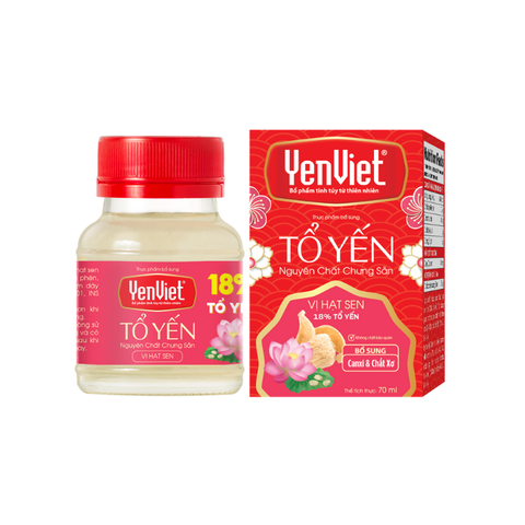 Yến Việt Tổ Yến Nguyên Chất Chưng Sẵn Vị Hạt Sen 70ml