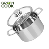 Bộ 3 Nồi Inox Nguyên khối Green Cook GCS256-T1 Size 16cm, 20cm, 24cm - Chính Hãng Green Cook