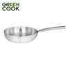 Chảo Inox 3 Lớp Nguyên Khối Miệng Rót Green Cook GCP254 Size 20-24-26 Chính Hãng Green Cook