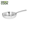 Chảo Inox 3 Lớp Nguyên Khối Miệng Rót Green Cook GCP254 Size 20-24-26 Chính Hãng Green Cook