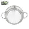 Nồi Inox 5 đáy cao cấp nắp kính 18 cm Green Cook GCS243-18IH - Chính Hãng