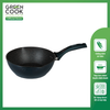 Chảo Đúc Nguyên Khối Hoa Văn Kim Cương Green Cook GCP2513 Có Nắp - Dùng Cho Mọi Loại Bếp - Hàng Chính Hãng Green Cook