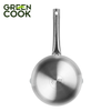 Chảo Sâu Inox 3 Lớp Nguyên Khối Miệng Rót GCP255-20IH Chính Hãng Green Cook