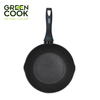 Chảo Đúc Nguyên Khối Hoa Văn Kim Cương Green Cook GCP2513 - Dùng Cho Mọi Loại Bếp - Hàng Chính Hãng Green Cook
