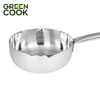 Chảo Sâu Inox 3 Lớp Nguyên Khối Miệng Rót GCP255-20IH Chính Hãng Green Cook