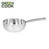 Chảo Sâu Inox 3 Lớp Nguyên Khối Miệng Rót GCP255-20IH Chính Hãng Green Cook