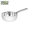 Chảo Sâu Inox 3 Lớp Nguyên Khối Miệng Rót GCP255-20IH Chính Hãng Green Cook
